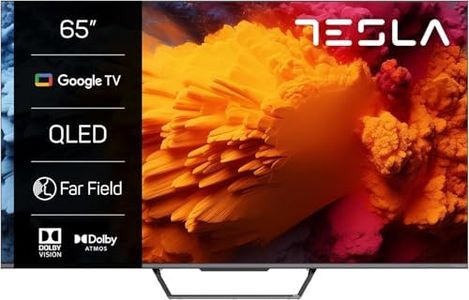 TESLA - QLED Smart TV de 65" (165cm), Google TV,Televisión Ultra HD, HDR10, Dolby Atmos, Youtube, Netlfix, WiFi & Bluetooth, 2 Altavoces 12W, Chromecast Integrado, 3.840x2.160 (Q65S939GUS) - 2024