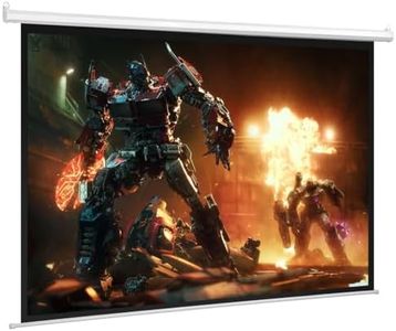 OGL 120 Inch Projector Screen Large Motorised Electric Ceiling Wall Mounted Roll Up Down Projection Home Movie Cinema Theatre