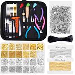 shynek Jewelry Making Kits for Adults, Jewelry Making Supplies Kit with Jewelry Making Tools, Jewelry Wires, Jewelry Findings and Charms for Jewelry Making and Repair