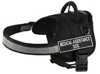 Dean & Tyler DT Works Medical Assistance Dog Harness, XS, Black/ White