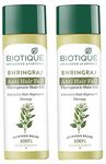 Biotique Bio Bhringraj Therapeutic Hair Oil for Falling Hair Intensive Hair Regrowth Treatment, 200ml (Pack of 2)