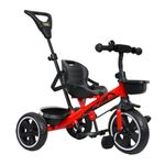 Luusa TFT RX-500 Kids Tricycle with Parental Control, Seat and seat Belt for age group 2-4 years Carrying Capacity Upto 25kgs(Red) Proudly MADE IN INDIA