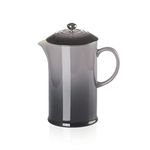 Le Creuset Stoneware Cafetière French Press with Stainless Steel Plunger, 1 Litre, Serves 3-4 Cups, Flint, 91028200444000