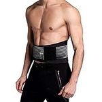 Cotill Lower Back Support Belt - Lumbar Support Brace for Pain Relief and Injury Prevention - Dual Adjustable Straps and Breathable Mesh Panels (L/XL (Pack of 1))