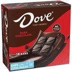 DOVE Dark Chocolate Singles Size Candy Bar 1.44-Ounce Bar 18-Count Box