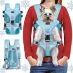 YUDODO Pet Dog Front Carrier Backpacks Multiple Adjustable Small Dog Chest Carrier Legs Out Easy-Fit Dog Travel Backpack Carrier for Hiking Camping for Small Medium Dogs Cats and Rabbit (Small,Blue)