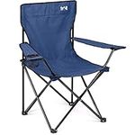 Trail Blue Camping Chair Lightweight Folding Cup Holder Carry Bag 100kg Capacity