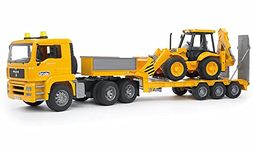 MAN TGA Low Loader Truck with JCB 4CX Backhoe Loader