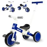 aiwo Tricycle for Toddlers 1-3, Baby Balance Bike with Pedal Conversion for 1 to 4 Year Old, First Gift Ride on Toy, Kids Tricycle with Parent Steering Push Handle