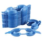JMU 50Pcs Disposable Dental Fluoride Foam Trays Large, Dual Arch Tray, Dental Fluorinated Foam Tray, Blue