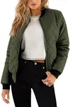 Zeagoo Women Quilted Bomber Jacket 