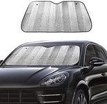 Big Ant Car Windshield Sunshade UV Ray Reflector Auto Window Sun Shade Visor Shield Cover, Keeps Vehicle Cool- Sliver (55" x 27.5")