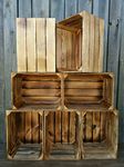 Amazing Strong Wooden Crates Rustic Burnt Finish Smaller Storage Wood Boxes Fruit Crates, Durable And Ready To Use (6)