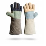 VISHESH ENTERPRISE Leather Welding Gloves with 12 Inch Heat Resistant Protective Work Gloves for Welding and Industrial Use