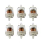 AISEN 6 x Petrol Filter Fuel Filter Universal 6 mm for Cars/Motorcycles/Scooters