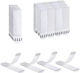 Ainiv 15-Pairs(30 Strips)Adhesive Picture Hanging Strips,Small 45mmx15mm Double Side Hook Loop Mounting Tapes,Strength Sticky Pads, Damage Free Removable Wall Fastener Tape for Glasses, Metal