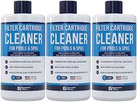 Pool & Spa Cartridge Cleaner (3 Pack, 32oz / 3 Quart Total / 6 Uses), Made in USA - Filter Cleaning Solution Comparable to Leisure Time by Essential Values