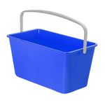 Discounted Cleaning Supplies Window Cleaning Bucket 12 Litre Capacity – Window Cleaner Rectangle Bucket with Handle - Commercial Mop Bucket - Blue