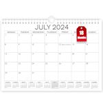 18 Mo Calendar 2024/25, A4 Wall Calendar 2024-2025, Monthly 2025 Calendar for Family Planner, Month to View From July 2024 - Dec.2025, Academic Calender for Office Kitchen, Simple Style