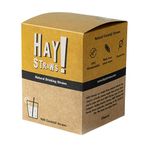 Hay! Straws – Natural Drinking Straws | Made with Natural Wheat Stems | Gluten-Free | Never Soggy | 100% Biodegradable | for Hot & Cold Drinks | 5” Length | 500 Cocktail Straws