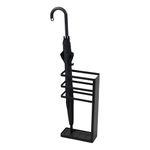YAMAZAKI 7933 LAYER Slim Umbrella Stand, Black, Steel, Minimalist Design, 23 x 10.5 x 45 cm (LxWxH)