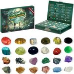 Crystal Advent Calendar 2024,24 Days Christmas Countdown Calendar Gifts for Kids,Stone Learning Collection with Unique Crystal and Rocks for Adults Teens