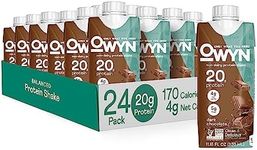 OWYN 100% Vegan Plant-Based Protein Shake, Dark Chocolate, 24 Pack, 20g Plant Protein, Omega-3, Superfoods Greens Blend, Gluten-Free, Soy-Free, Allergy-Free, Non-GMO