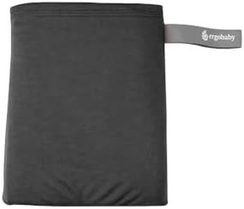 Écharpe de portage Ergobaby pour nouveau-nés de la naissance à 11,3 kg, écharpe de portage Aura Knit en tissu recyclé, élastique et respirant, écharpe de portage unisexe, Soft Black