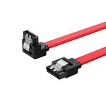 SATA III Down Angle Cable, CableCreation 2-Pack 8-inch SATA III 6.0 Gbps 7pin Female to Down Angle Female Data Cable with Locking Latch, Red