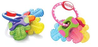 Nuby Ice Gel Teether Keys (2 Pack Pink/Blue)