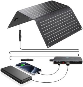 20W/24W Chargeur Solaire ETFE, 3-Ports DC19V, QC3.0 18W, PD18W avec Hub d'alimentation DéTachable, Panneau Solaire Portable Ultra Léger IP67 pour Telephone Power Bank Power Station Randonnée