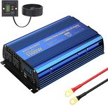 Power Inverter 1100 watt DC 12V to AC 120V Modified Sine Wave 1000w Inverter with LCD Display Remote Control 2AC Outlets Dual 2.4A USB Ports for Car RV Truck Boat by VOLTWORKS