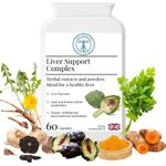 Complementary Supplements - Liver Support Complex - Liver and Gallbladder Health Formula - Traditional Herbal Blend – Artichoke, Dandelion, Burdock, Flax Seed - 60 Capsules