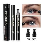 PHOERA Eyeliner Stamp Wingliner - Black Eyeliner - Liquid Eyeliner for Women Black Eyeliner Pen Winged Eyeliner Pencil Easy to Use Long Lasting Smudge-Proof No Dipping (Winged Eyeliner Stamp)