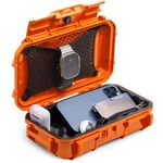 Evergreen 56 Waterproof Waterproof Protective Case for Waterproof Box - Travel Safe/Mil Spec/Made in The USA - for Organizing Cameras, Phones, Camping, Fishing, Hiking, EDC, Sports, Orange, Case