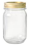 Anchor Hocking 1 pint Home Canning Jars with Metal Lids & Rings, Clear