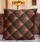 CAPYLYTE Cushion Covers Set of 5 Pcs 16 * 16 inch Decorative Sofa Cushion Living Room Couch Pillow (Brown DOTT)