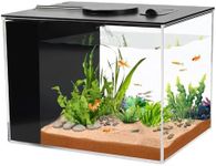 AQUANEAT Fish Tank, 1 Gallon Betta Fish Tank, Small Aquarium Kit with LED Light and Water Filter Pump