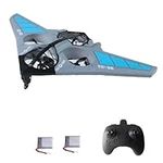 GoolRC RC Plane Remote Control Airplane, B-2 Stealth Bomber RC Fighter, 2.4GHz 2CH RC Airplane, Foam RC Aircraft with 2 Batteries, Easy to Fly RC Glider for Beginners and Adults (Blue)