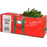 Handy Laundry, Christmas Tree Storage Bag - Stores 9 Foot Artificial Xmas Holiday Tree, Durable Waterproof Material, Zippered Bag, Carry Handles. Protects Against Dust, Insects and Moisture.