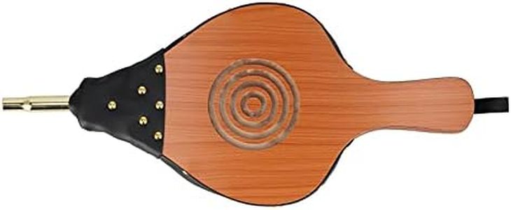 Large Wood Fireplace Bellows, Fire Pit Air Blower with Cast Nozzle and Hanging Strap, Solid Wood Fire Bellows for Outdoor Camping BBQ and Indoor Fireplace Use