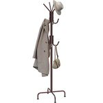 SimpleHouseware Free Standing Coat and Hat Hanger Organizer Rack for Entryway, Bedroom, and Hallway, 12 Hooks, Bronze