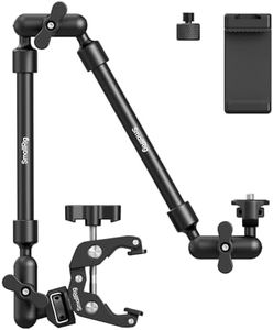 SMALLRIG 22" Magic Arm w Clamp, Overhead Phone Mount, Flexible Desk Camera Mount & Clamp, Articulating Friction Boom Arm w Thread Adapter, for Light, Webcam, Mic, Action Camera 4766