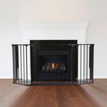 Safetots Multi Panel Fire Surround, 49cm Deep x 105cm Wide, Black, 70cm Tall, Child and Pet Fire Safety, Baby and Toddler Fire Guard, Safety Barrier for Fireplaces, Easy Installation