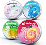 WATERELF 4Pc Transparent Putty Slime, Stocking Stuffers for Kids, Fidget Sensory Artistic Therapy Putty Toys for Boys Girls Adults, Stress Relief Non-Sticky - Each 3.11 Inch 3.2 Oz