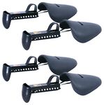 Lify Shoe Trees for Men Adjustable Plastic Shoe Trees Shaper/Shoe Stretcher/Boot Holder- Shoe Trees Shoe Shapers Stretcher Adjustable Shoe Trees- Men's Black Plastic Shoe Trees Shaper- 2 Pair Pack