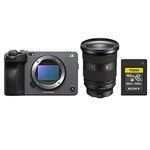 Sony FX3 Full-Frame Cinema Line Camera with Sony FE 24-70mm f/2.8 GM II Lens, Bundle with, Sony Tough 160GB CFexpress Type A Memory Card for Digital Video (3 Items)