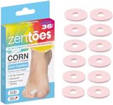 ZenToes Corn Cushions for Toes and Feet, Protect Sore Spots with Foam Padding, Reduce Pain, Pressure and Friction from Shoes, Long Lasting Self-Stick Adhesive Pads (36 Count)