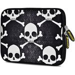 Amzer 7.75" Designer Neoprene Sleeve Case Cover Pouch for Tablet, eBook and Netbook-Skull Cross Bones (AMZ5174077)