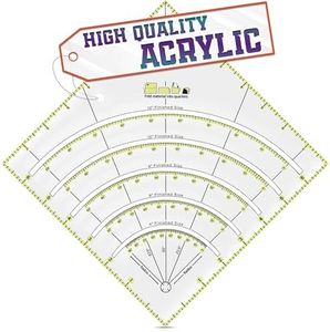 Circle Magic Quilting Ruler Tape - Multifunctional Quilt Ruler Patchwork Cutters Acrylic Craft Ruler - Cutting Ruler Fabric Ruler Measuring Tape Cutter Curved Quilting Supplies Clover Craft Cutter